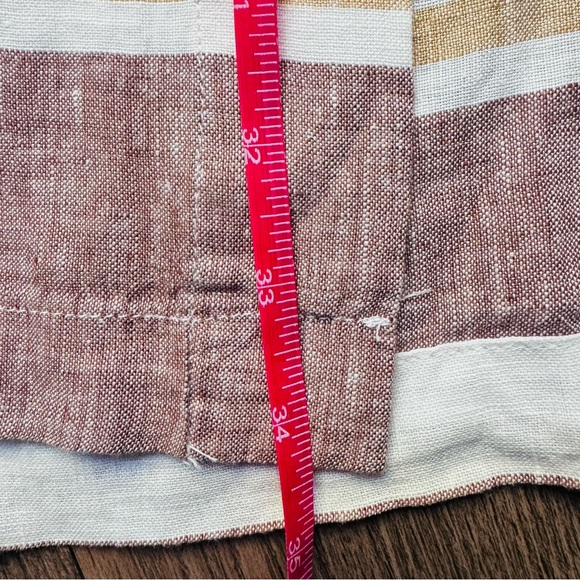 Rachel Zoe 100% Linen striped midi skirt size XL - Picture 6 of 7